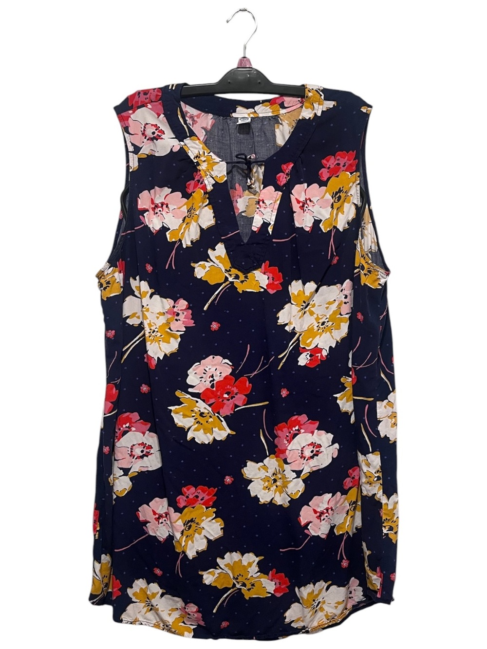 Old Navy Floral Sleeveless Shift Dress Navy XXL